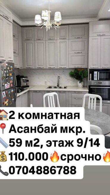 Продажа домов: 2 комнаты, 59 м², Элитка, 9 этаж, Дизайнерский ремонт