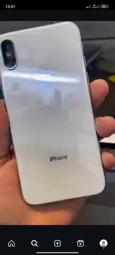 Apple iPhone: IPhone Xs, Б/у, 256 ГБ, Белый, Защитное стекло, Чехол, 95 %