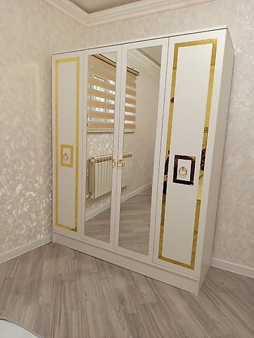 Yeni, 4 qapılı, Güzgülü, Bej, Açılan, Düz dolab — 3