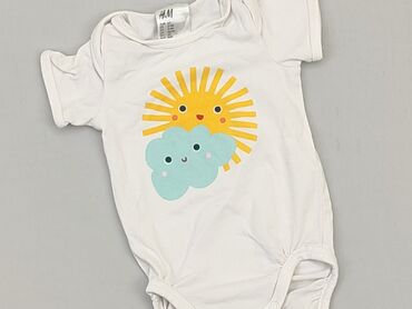 białe body niemowlęce: Body, H&M, 0-3 m, 
stan - Bardzo dobry