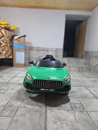 mini mercedes: Uşaq üçün elektrikli mini avtomobil – Mercedes üslublu, yaşıl rəng — 2