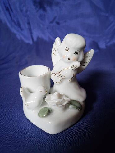 Ostali kućni dekor: Porcelanski svecnjak nov andjeo. Svecnjak nov,mereni najistureniji — 1