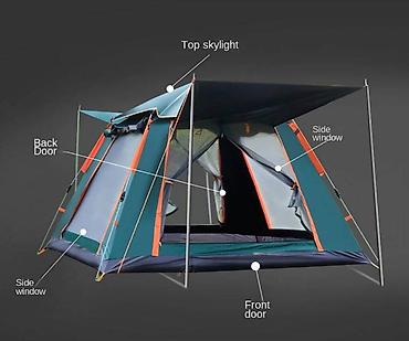 Oprema za kampovanje: Automatski šator za kampovanje – prostran, vodootporan i sa mrežom — 8