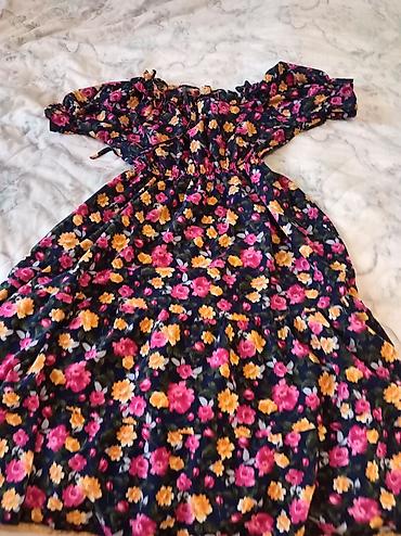 ucuz bijuteriyalar: Çiçək naxışlı yay donu - Model: Çiyinləri açıq/off-shoulder stilində — 3