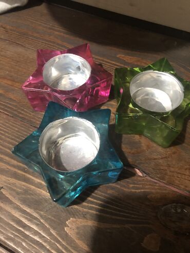 свечи для романтики: Подсвечники, 3 цвета