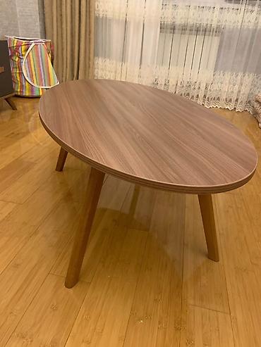 Sifarişlə ev mebeli: Oval masa, Açılmayan, Təkərsiz, Teksturalı laminat — 2