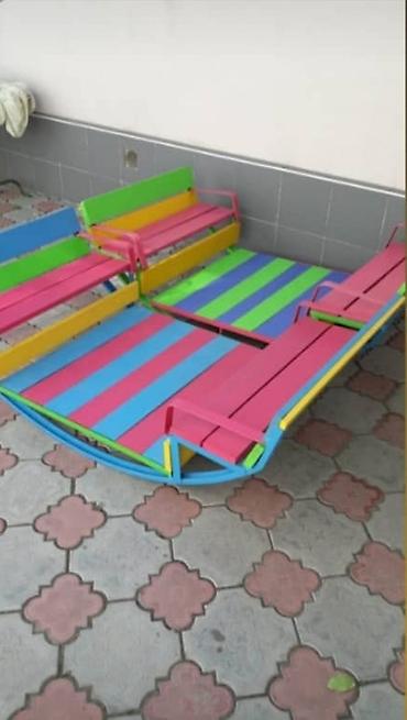 Детские качели: В наличии игровой комплекс Качели Скамейки Качалка лодочка Песочница — 8