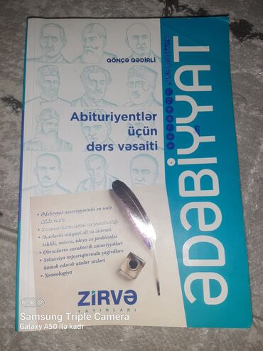 ədəbiyyat kitab: Edebiyyat Qonce Qedirli Zirve kursunun kitabi,tezedir yazi yoxdur