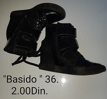 Gležnjače: Basido patike/gležnjače – broj 36 - Crne,veštačka lakirana koža sa — 5