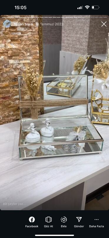 Digər ev dekoru: Nişan tepsilerı kıraye verılır tek qıymet 20 azn. Her bırı daxıldır — 10