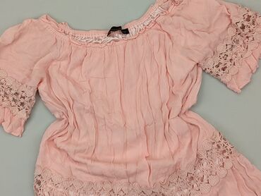 bluzki prążkowane krótki rękaw: Blouse, M (EU 38), condition - Good