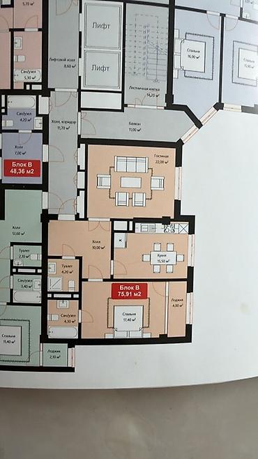 40: 2 комнаты, 75 м², Элитка, 9 этаж — 1