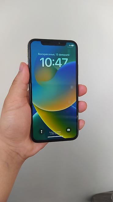 Apple iPhone: IPhone X, Б/у, 256 ГБ, Белый, 66 % — 1