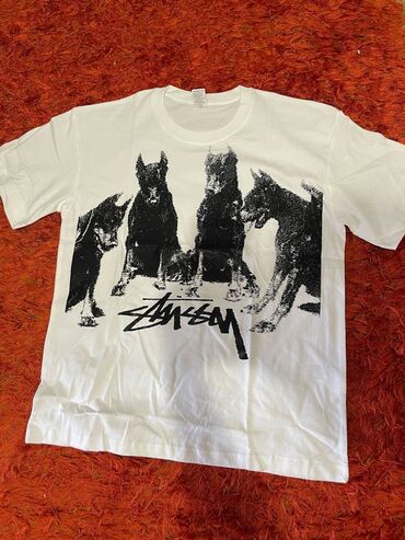 stussy: Футболка XL (EU 42), түсү - Ак