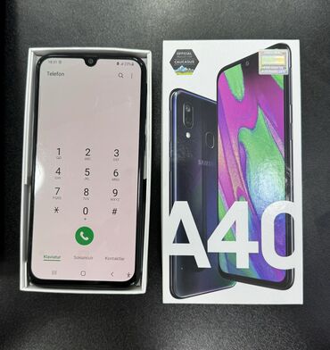 самсунг а40: Samsung Galaxy A40, 64 GB, rəng - Qara, Barmaq izi, Face ID, Sensor