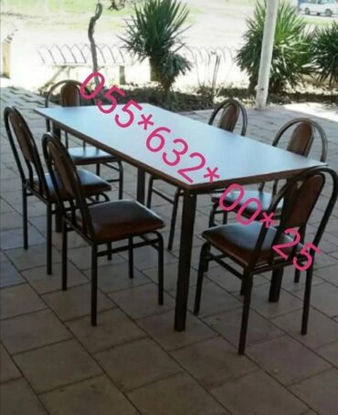 Sifarişlə masa və oturacaq dəstləri: Dördbucaq masa, Mətbəx üçün, Dəhliz üçün, Eyvan üçün, Digər adam sayı, Açılmayan, Azərbaycan, Zəmanətli — 21