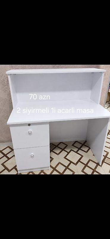 dolab ofis: Məhsul dəsti – mağaza/ofis mebeli və vitrinlər 1) İş masası – 70 AZN — 1