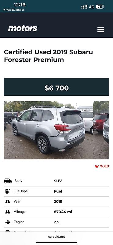 Subaru: Subaru Forester: 2019 г., 2.5 л, Вариатор, Бензин, Кроссовер — 10