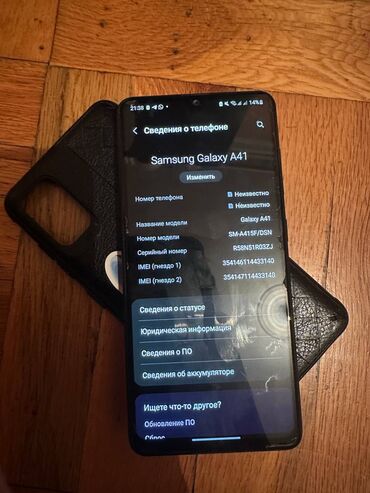 samsunq telefon: Samsung Galaxy A41, 64 GB, Barmaq izi, İki sim kartlı, Face ID