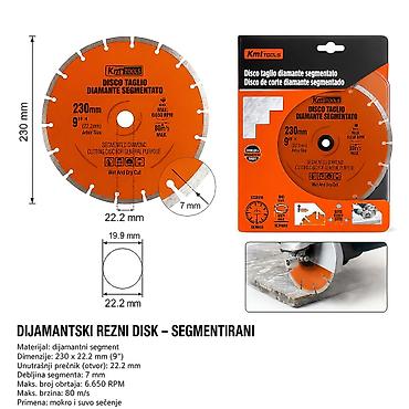 KMT Dijamantski rezni disk za suvo sečenje 2389310 Opis: Dijamantski