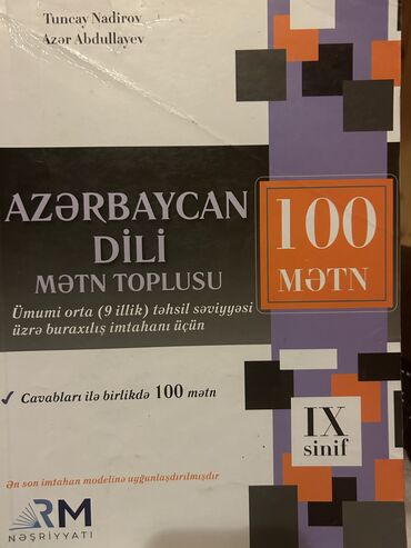 azerbaycan dili test toplusu pdf yukle: 100 Mətn Azerbaycan dili Mətn toplusu temizdir yeni kimidir istifade