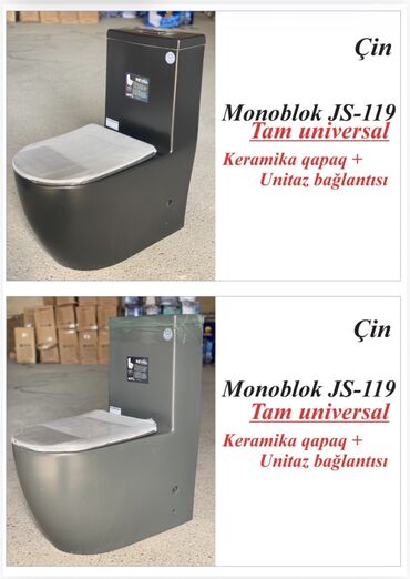 Unitazlar: Monoblok unitazlar – İran istehsalı Model seçimləri: Lira, Matra — 7