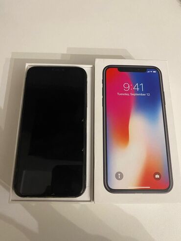 iphone dubai qiymetleri: IPhone X, 64 GB, Space Gray, Simsiz şarj, Face ID, Sənədlərlə