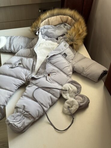 мурской шуба: Детский зимний комбинезон с капюшоном и опушкой. - Цвет