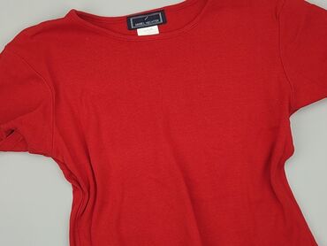 czerwona koronkowe bluzki: T-shirt, L (EU 40), condition - Very good