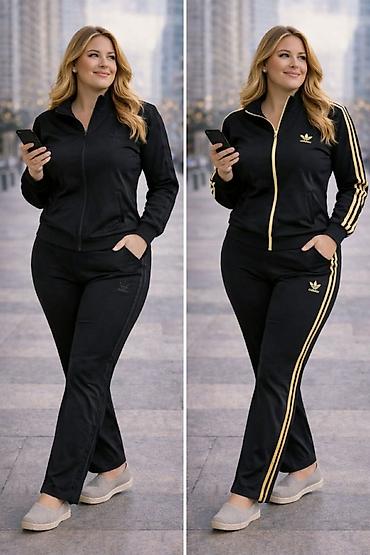 evolution trenerke: Adidas trenerka komplet gornji i donji deo. - Boja: crna - Dve — 1