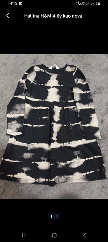haljinice za devojcice h m: H&M, Midi, Dug rukav, 110-116