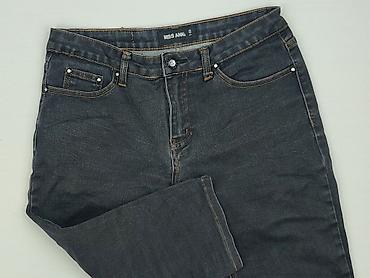 spodnie cargo szare pull and bear: Spodnie 3/4 damskie, rozmiar L — 1