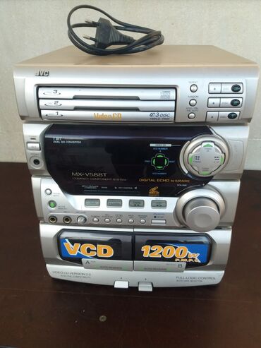 Musiqi mərkəzləri: Jvc musiqi mərkəzi yaponiya istehsalı işlək vəziyyətdə aux qirişi var — 4