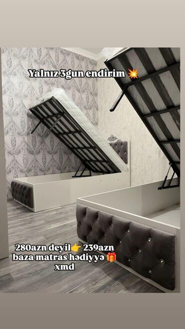купить двуспальная кровать: Yeni, Təknəfərlik çarpayı