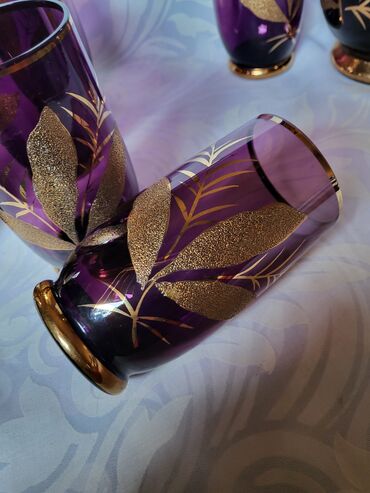 Kuhinjski setovi: Bohemijin servis za vino itd,iz 1950ih.,kristalno staklo. Bohemijin — 15