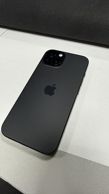 IPhone 15, Б/у, Черный, Защитное стекло, Чехол, Кабель