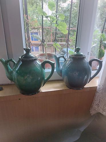 Qab-qacaq və mətbəx ləvazimatları: Çay dəsti, rəng - Yaşıl, Keramika — 1