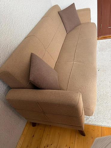 divan kontakt home: Mebel dəsti – 1 divan + 2 kreslo - Rəng: isti qəhvəyi/bej tonları - — 2