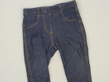 cropp jeansy z wysokim stanem: Denim pants, Next, 9-12 months, condition - Very good