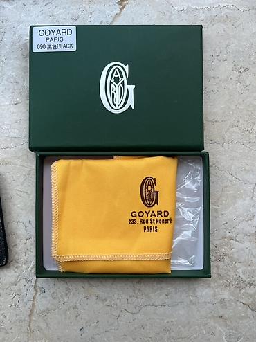 Кошельки, портмоне: Goyard Paris kartlıq – Qoyardine kanvas və dəridən. Rəng: Black — 2