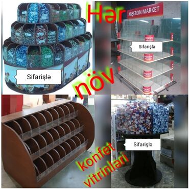 Mebellərin yığılması: Konfet və çərəz üçün vitrinlər sifarişlə hazırlanır — 8