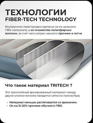 Надувные матрасы: Надувной матрас, Новый, Двуспальный, Intex, Платная доставка, длина - 203 см — 7