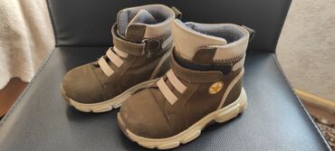 обувь осень: Кожаные деми ботинки, размер 24, внутри флис, Турция, состояние