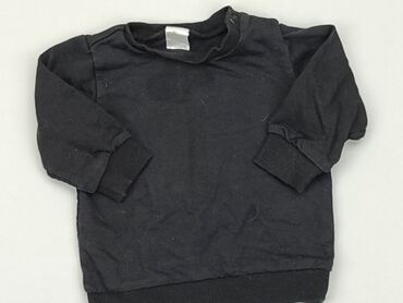 czarna bluzka z długim rękawem: Блузка, H&M, 3-6 міс., стан - Дуже гарний
