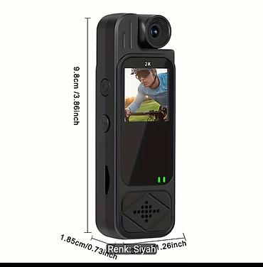 dji mikrofon qiymeti: Portativ Ultra-Aydın Spor Qeydiyyatçı – 2K mini kamera Rəng: qara — 2