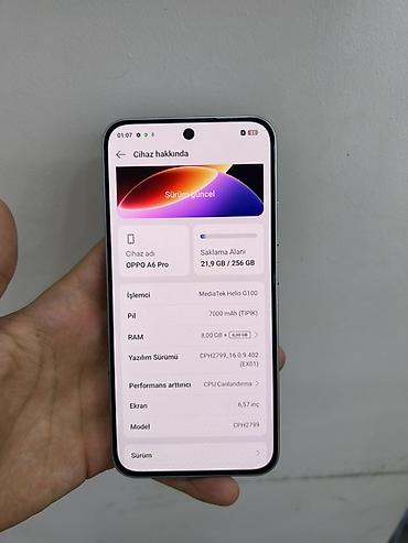 Мобильные телефоны и аксессуары: Oppo A6 Pro, 256 ГБ, цвет - Серый, Две SIM карты — 5