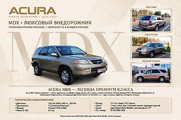 Acura MDX: 2001 г., 3.5 л, Автомат, Бензин, Внедорожник