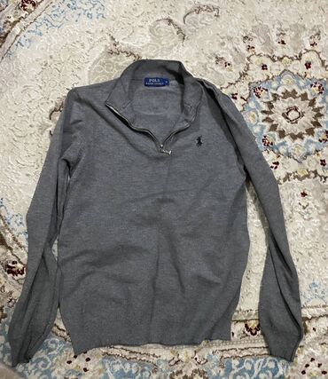 брендовые вещи оригинал: Свитер Polo Ralph Lauren, мужской. - Цвет: серый меланж - Модель