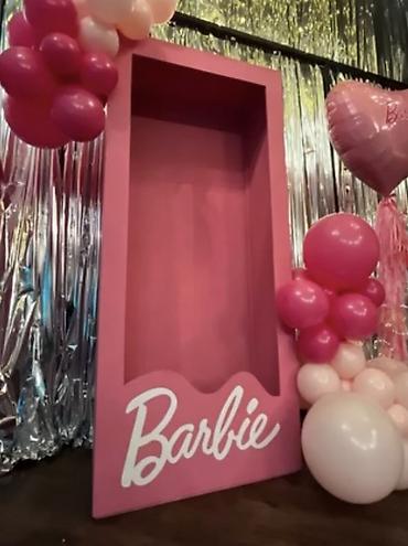 картонный домик: Barbie-Box - Барби бокс Фото-зона/стойка в стиле Barbie — большая — 6