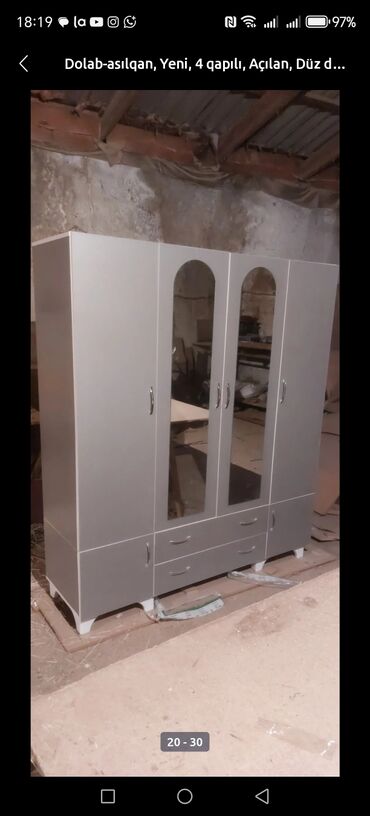 Dolablar: Yeni, Açılan, 4 qapılı Düz dolab, Dolab-asılqan — 17